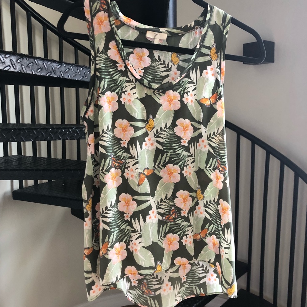 Joie Tropical Print Tank Top